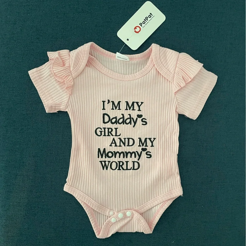 PatPat Pink Floral Onesie outfit - Picture 2 of 10